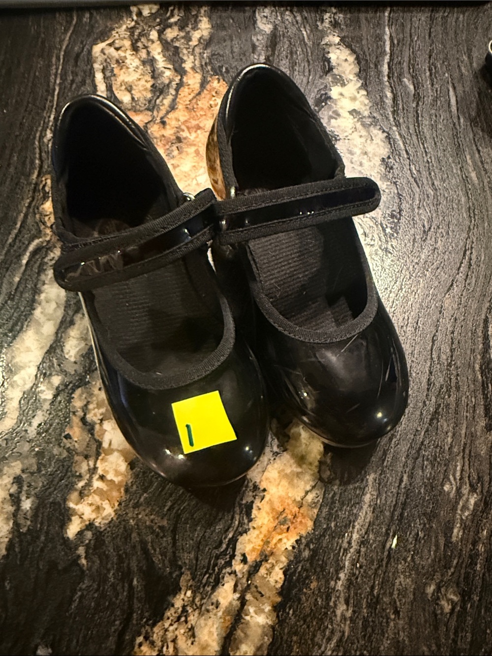 Girls' Patent Mary Jane TAP Shoes in Black - Classic Strap